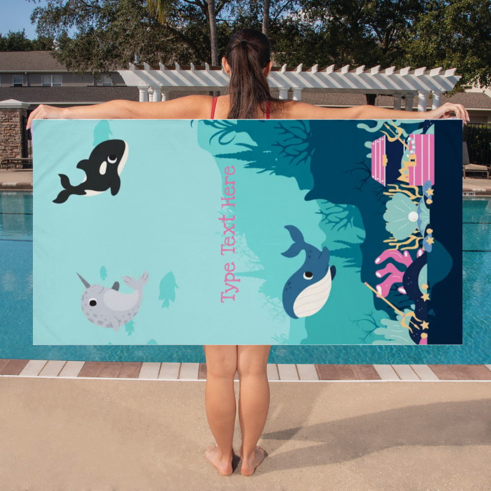 Bath Towel - Personalize With Beach Themes