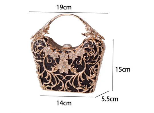 Hollow Out Party Clutch Shiny Banquet Bag