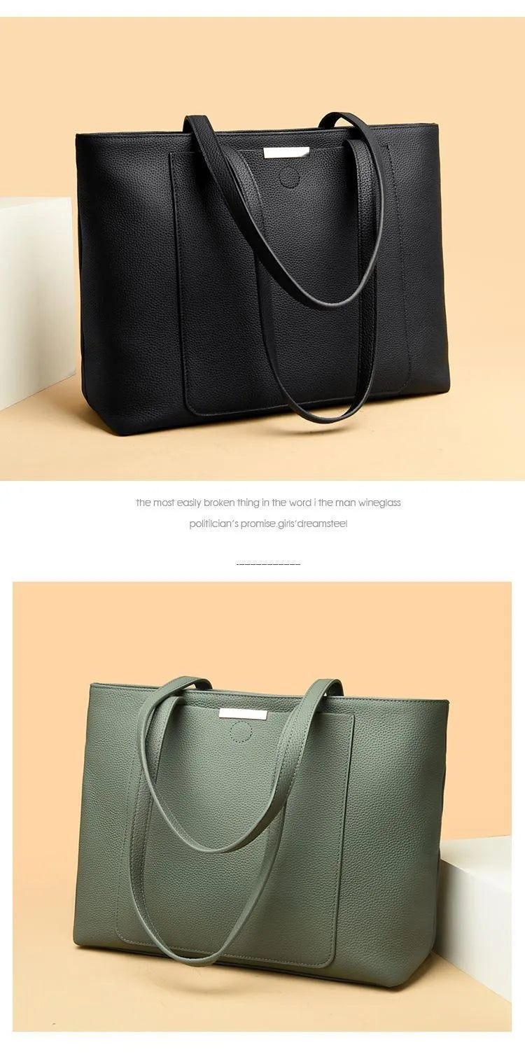 Tote Bag Women's Large Capacity Leather Shoulder Bag