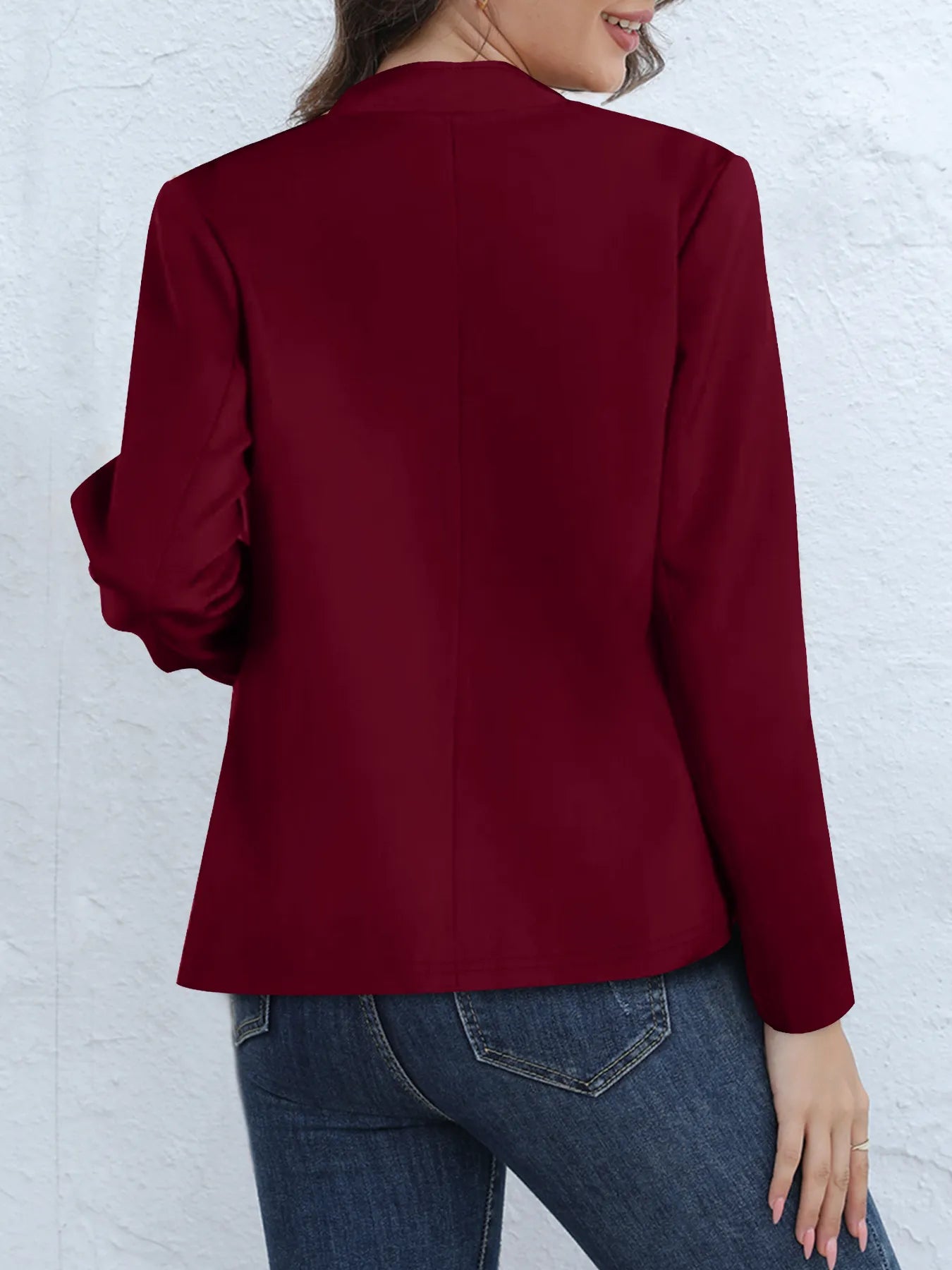 Fashion Solid Color Stand Collar Long Sleeve Women's Clothing Jacket