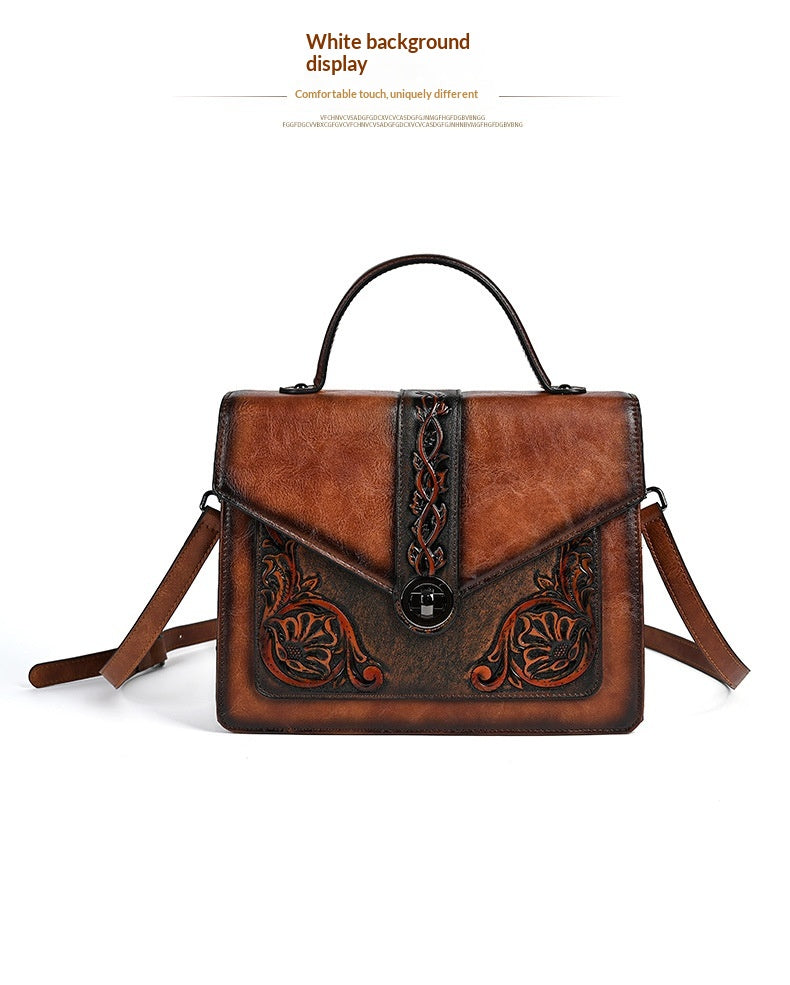 Dual-use Hand-embossed And Rubbed-color Craftsmanship For A Stylish Look