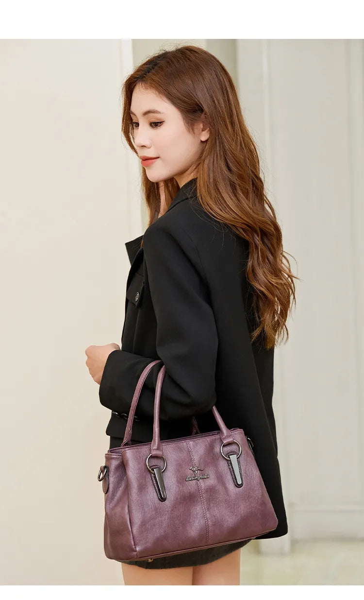 Fashion Large Capacity Wholesale Women's Crossbody Soft Leather Bag