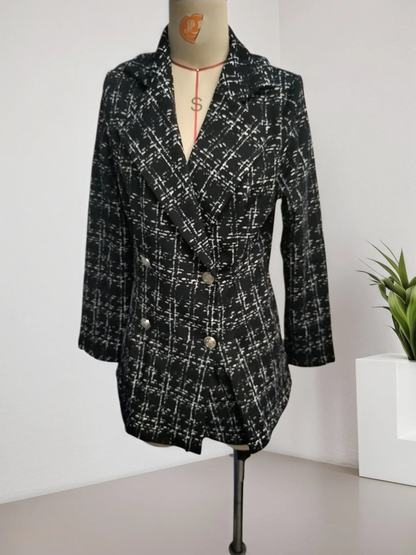 Plaid Slim Fit Elegant Graceful Women's Coat