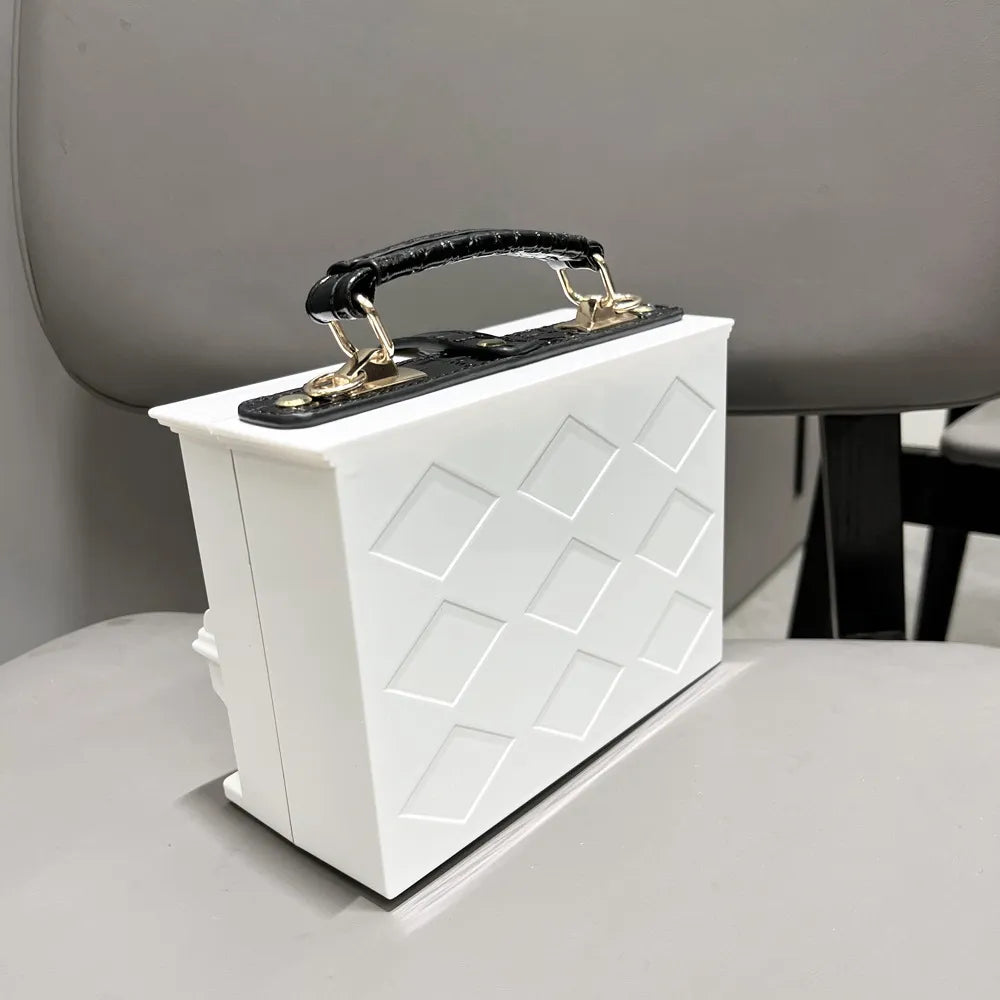 Piano Acrylic Box Shoulder Crossbody Bag