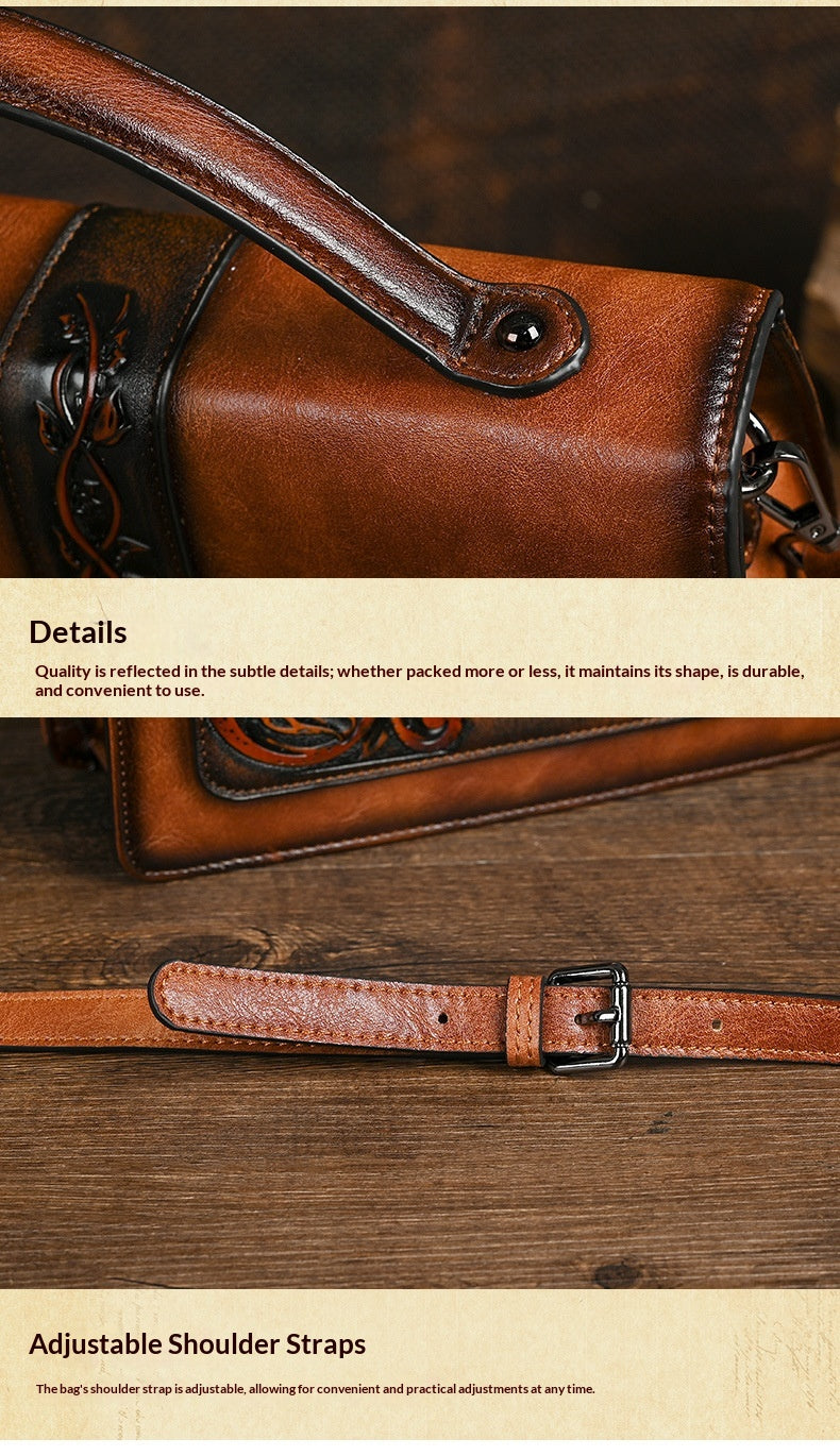 Dual-use Hand-embossed And Rubbed-color Craftsmanship For A Stylish Look