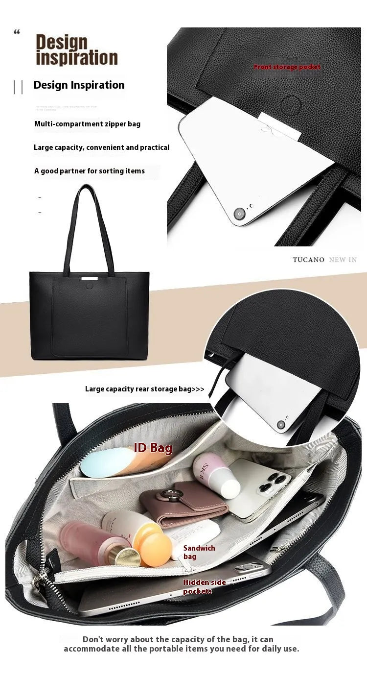 Tote Bag Women's Large Capacity Leather Shoulder Bag