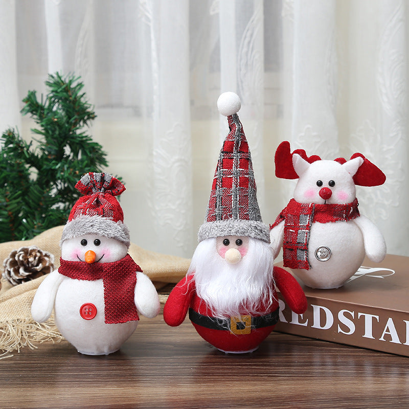 Christmas Decorations LED Santa Claus Snowman Deer Creative New Luminous Xmas Tree Pendant Gnome Gifts Ornaments Decoration