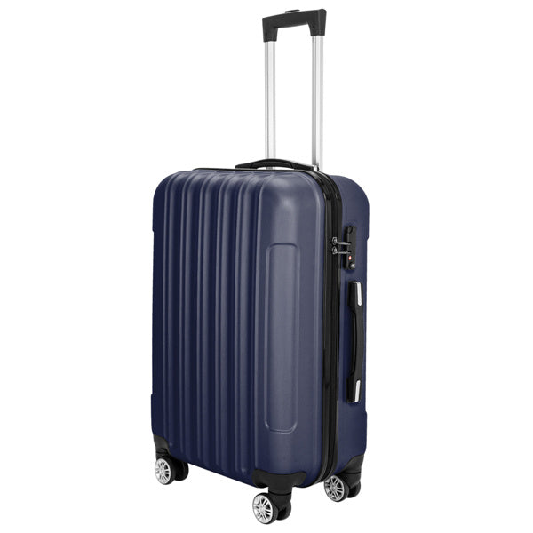 Vertical 3-in-1 Spinner Wheel With Handle Trolley Case 20in 24in 28in ABS Aluminum Alloy Trolley Classic Color - Navy Blue- FREE USA SHIPPING