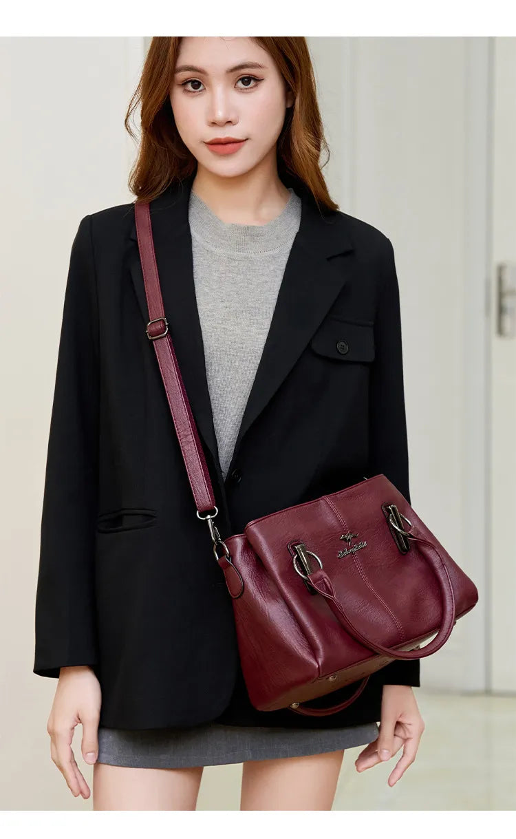 Fashion Large Capacity Wholesale Women's Crossbody Soft Leather Bag