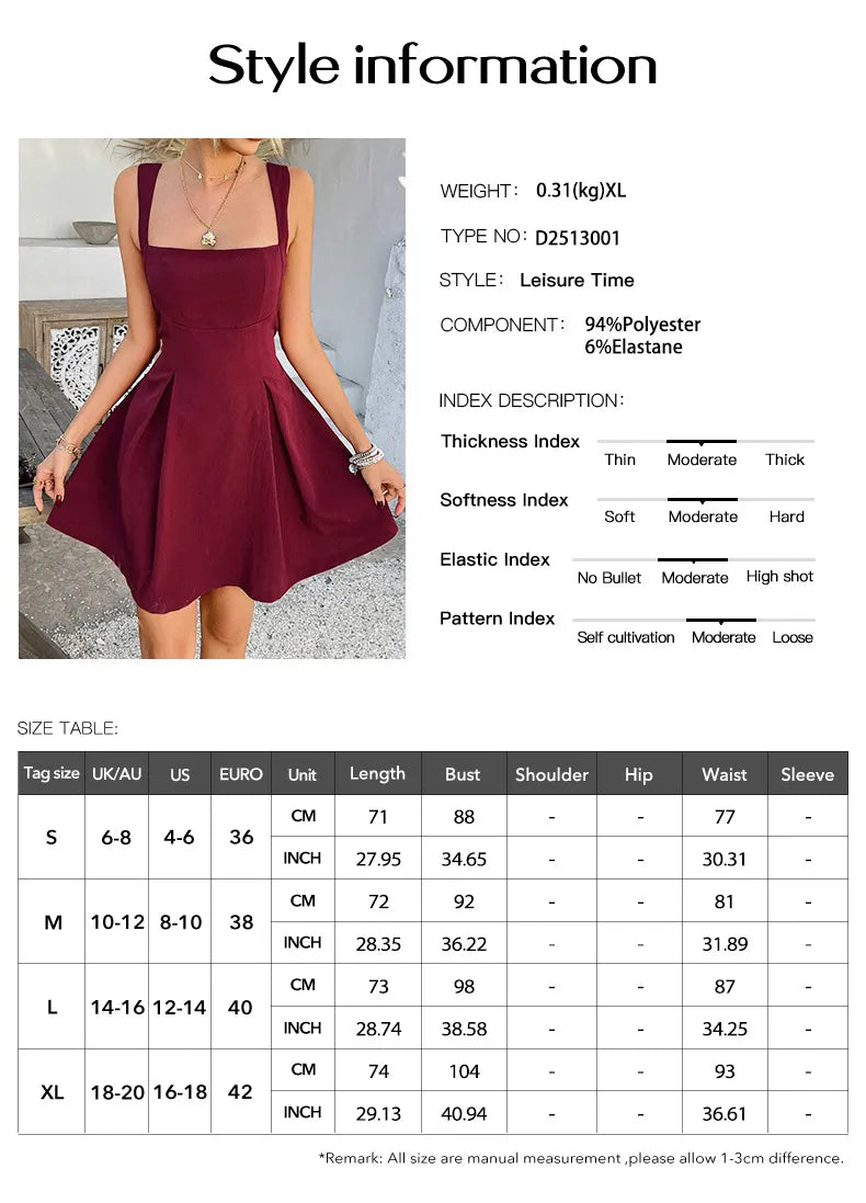 Solid Color Dress European And American Elegant Style