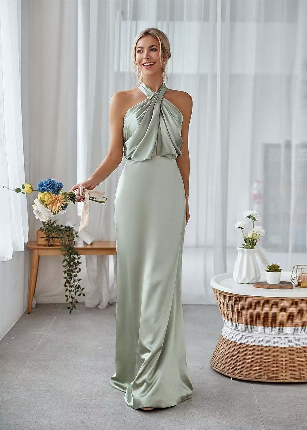 Halter Fashionable Elegant Slim Fit Dress