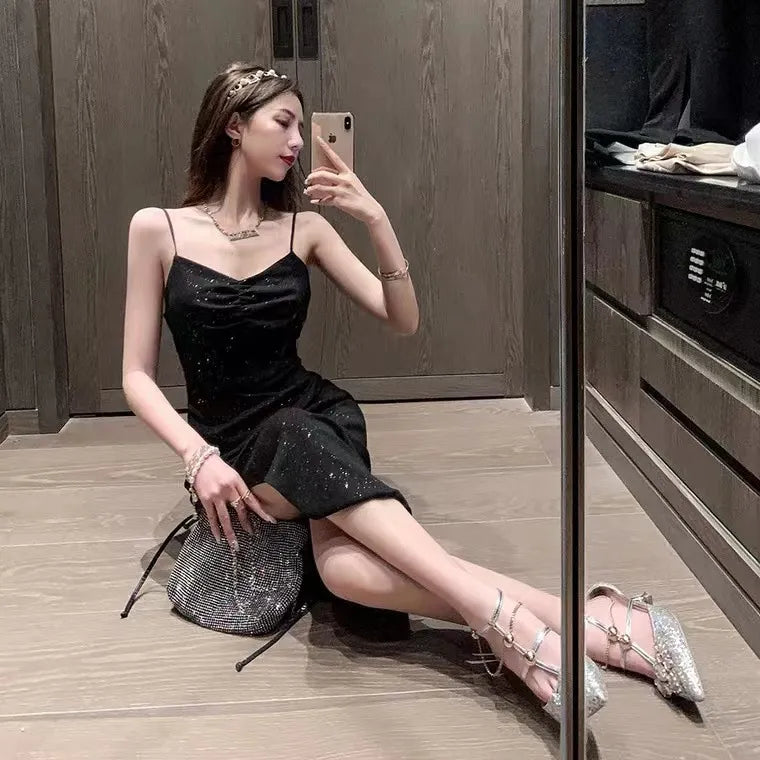 Slim Fit Slimming French Strap Dress Women