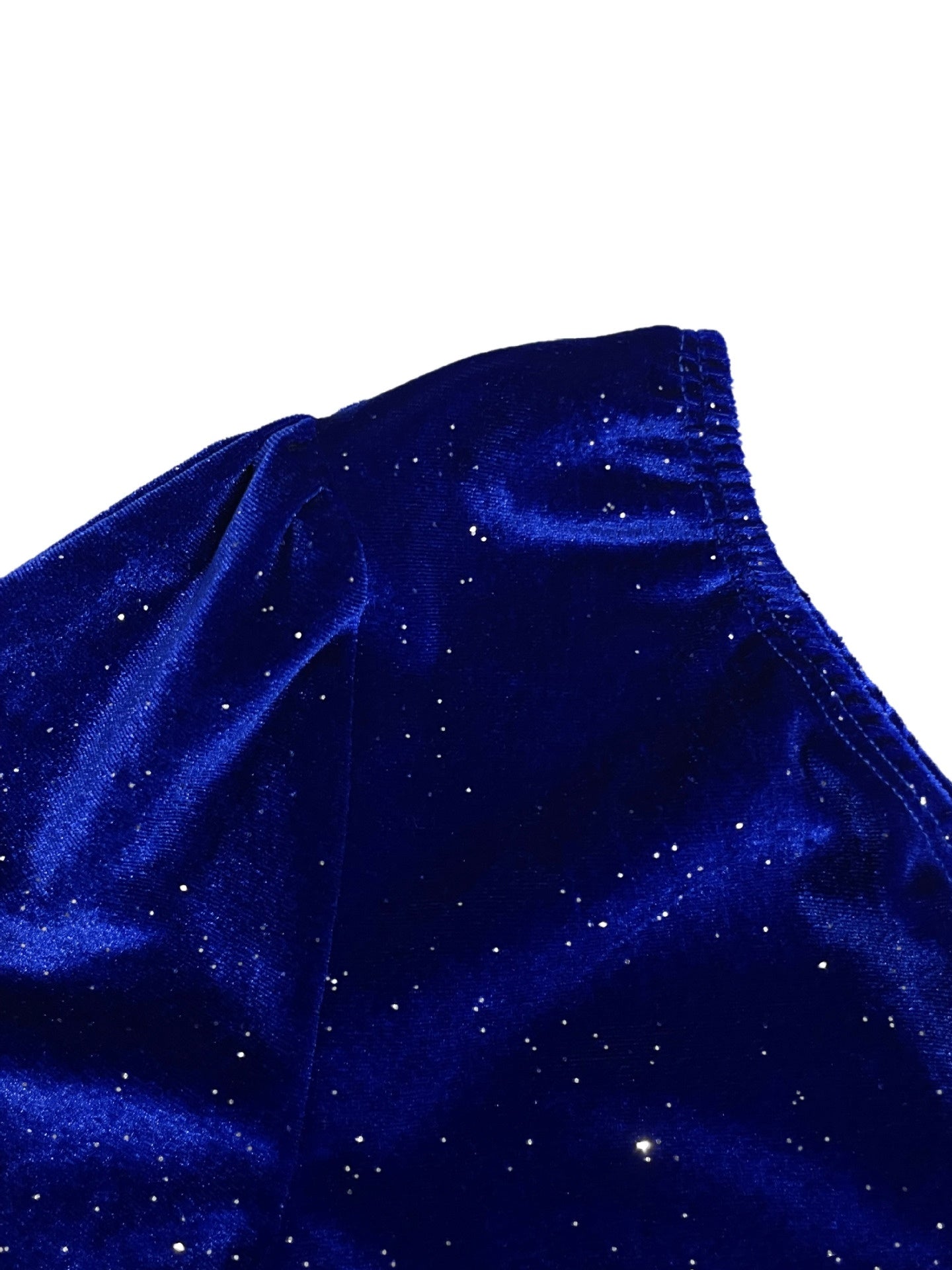 Oblique Shoulder Velvet Solid Color Short Dress