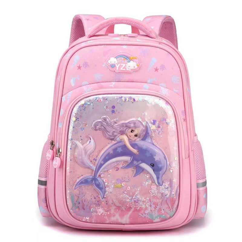 Decompression Waterproof Good-looking Mermaid Children Backpack