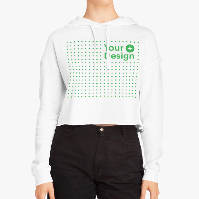 Women’s Cropped Hooded Sweatshirt - Personalize With Mom Themes