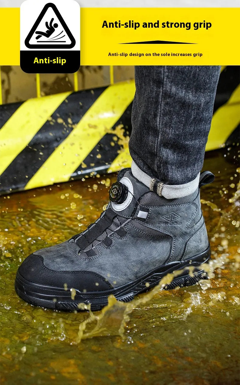 High Top Safety Shoes For Men All Seasons Anti-smash And Anti-puncture