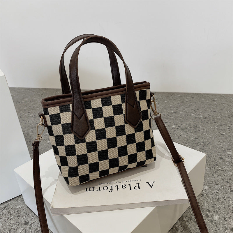 All-match Houndstooth Shoulder Portable Messenger Bag