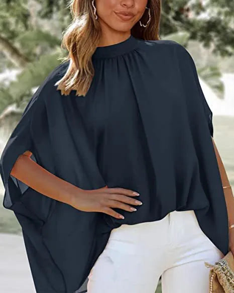 Oversized Top Batwing Sleeve Tarpaulin For Women