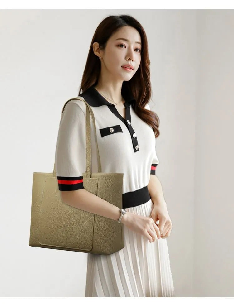 Tote Bag Women's Large Capacity Leather Shoulder Bag