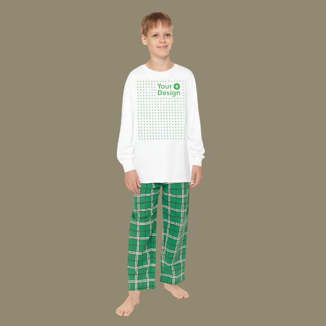 Youth Long Sleeve Holiday Outfit Set - Personalize With Beach Themes