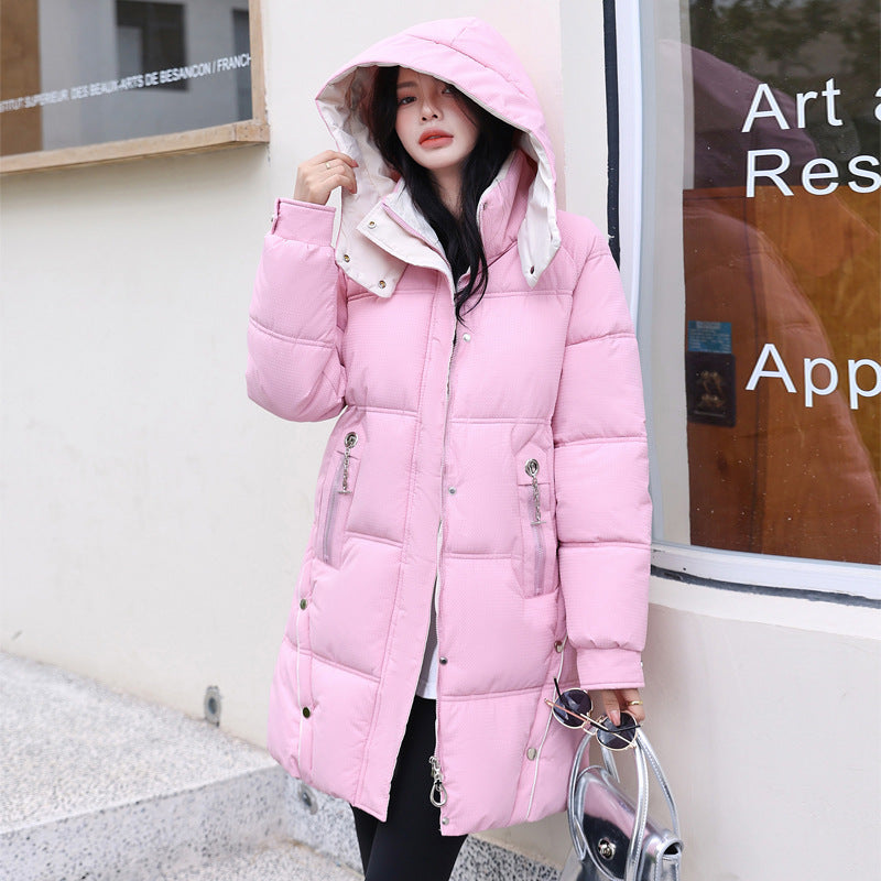 Winter Loose Down Cotton-padded Coat Women's Coat Mid-length Thickened