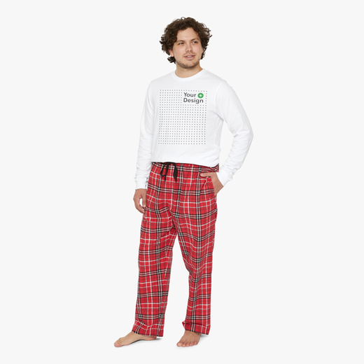 Men's Long Sleeve Pajama Set - Personalize With DAD Messages