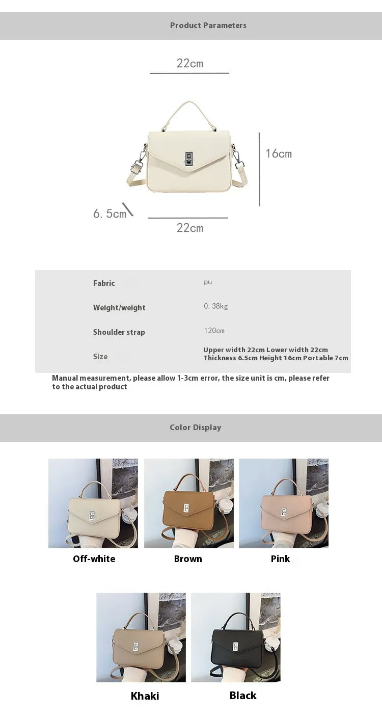 Fashion Casual All-match Commute Cowhide Portable Shoulder Messenger Bag