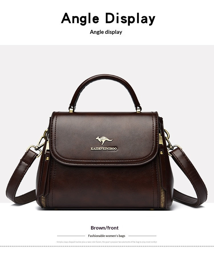 Retro High-end Textured Tote And Shoulder Bag