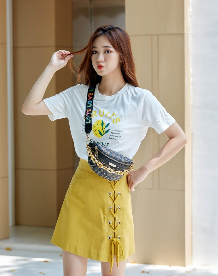 Women's Fashion Chest Bag Shoulder Bag Leopard Print Waist Bag