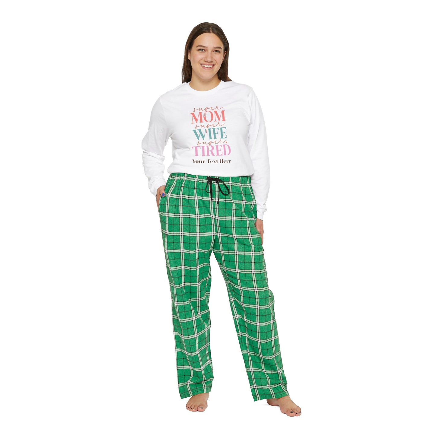 Women's Long Sleeve Pajama Set - Personalize With Mother's Day Messages