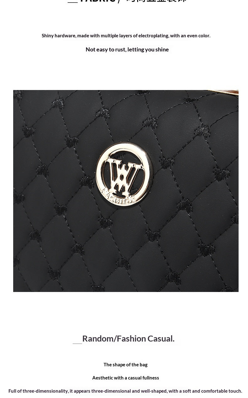 Niche Trendy Diamond-quilted Shoulder Bag With A Premium Texture