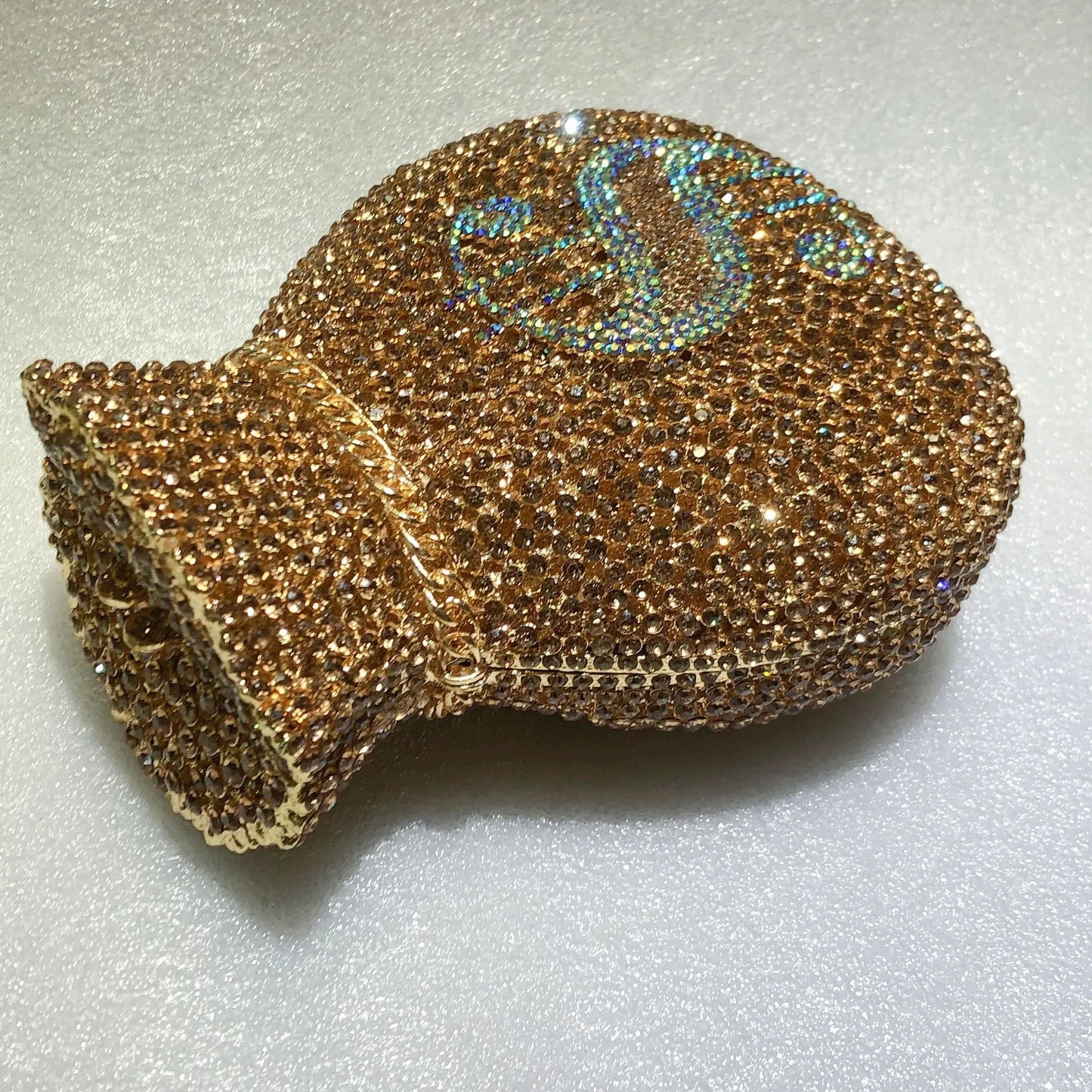 Trade Hollow Metal Purse Full Diamond Clutch