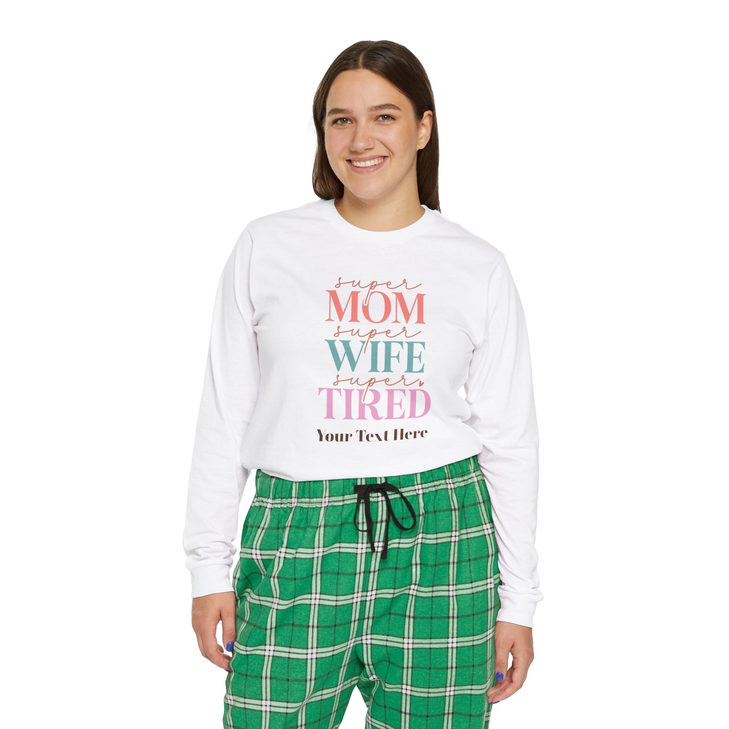 Women's Long Sleeve Pajama Set - Personalize With Mother's Day Messages