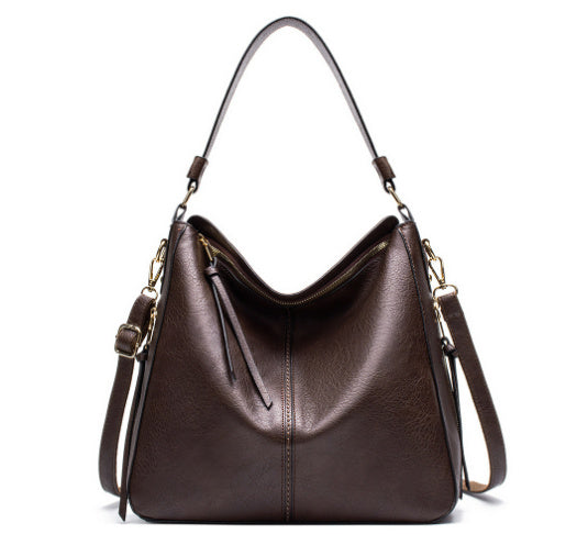 Zipper Bucket Bags With Adjustable Shoulder-strap Handbags