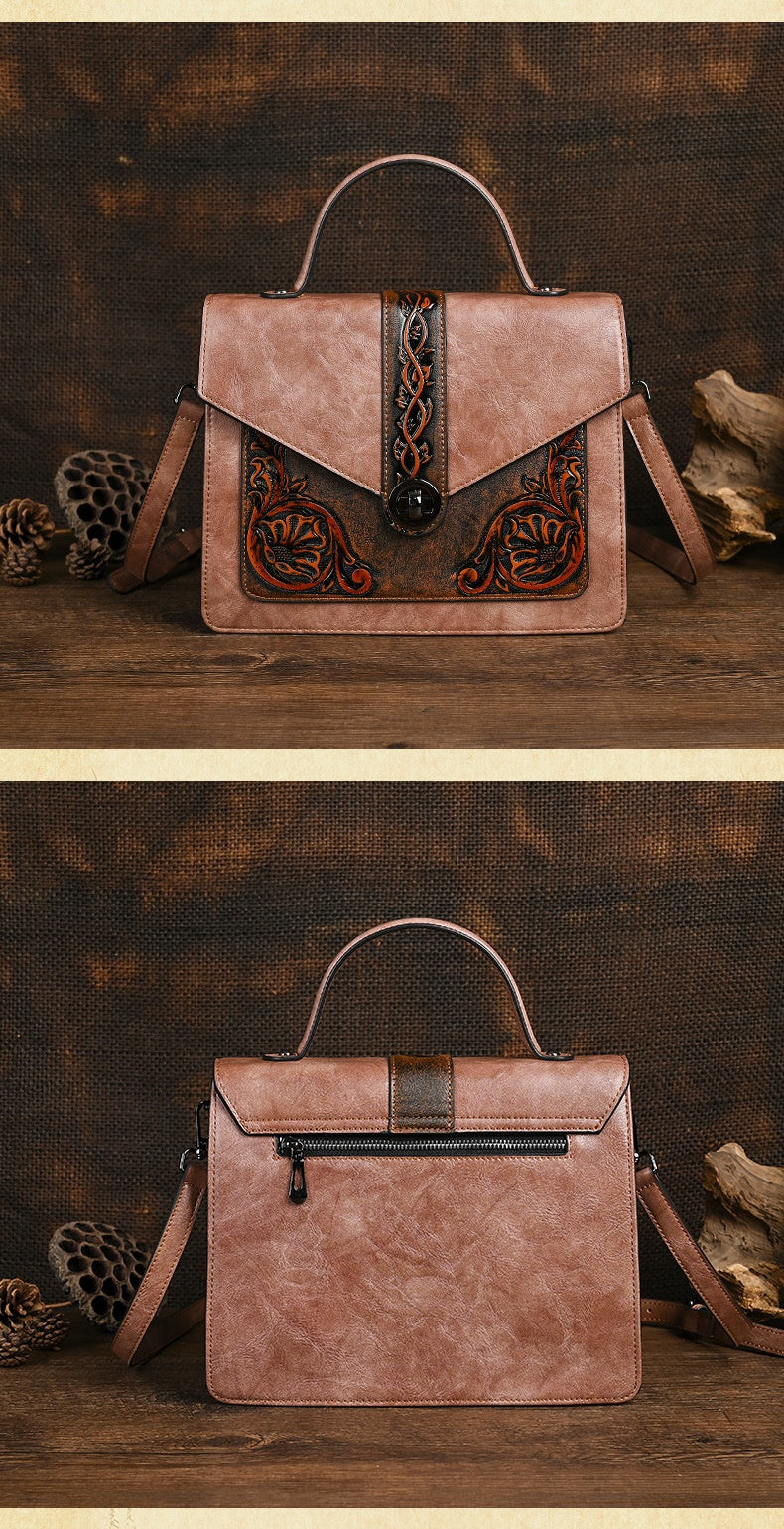 Dual-use Hand-embossed And Rubbed-color Craftsmanship For A Stylish Look