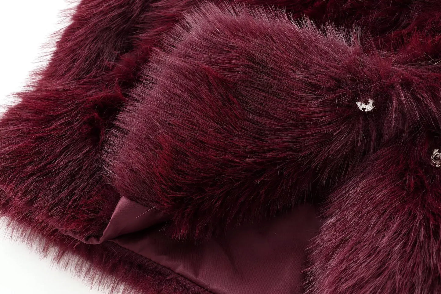 French Style Large Lapel Artificial Fur New Plush Coat