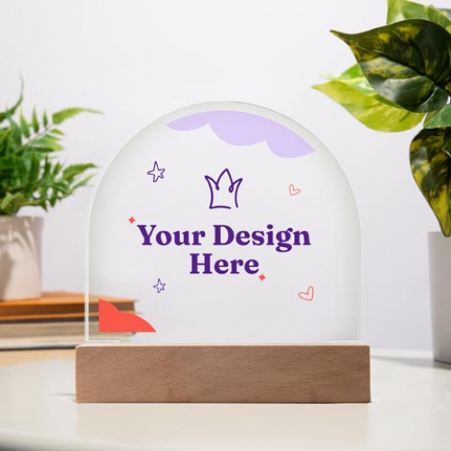 Acrylic Dome Plaque - Personalize With Valentine Themes