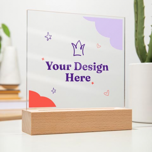 Acrylic Square Plaque - Personalize Gift With Mother's Day Messages