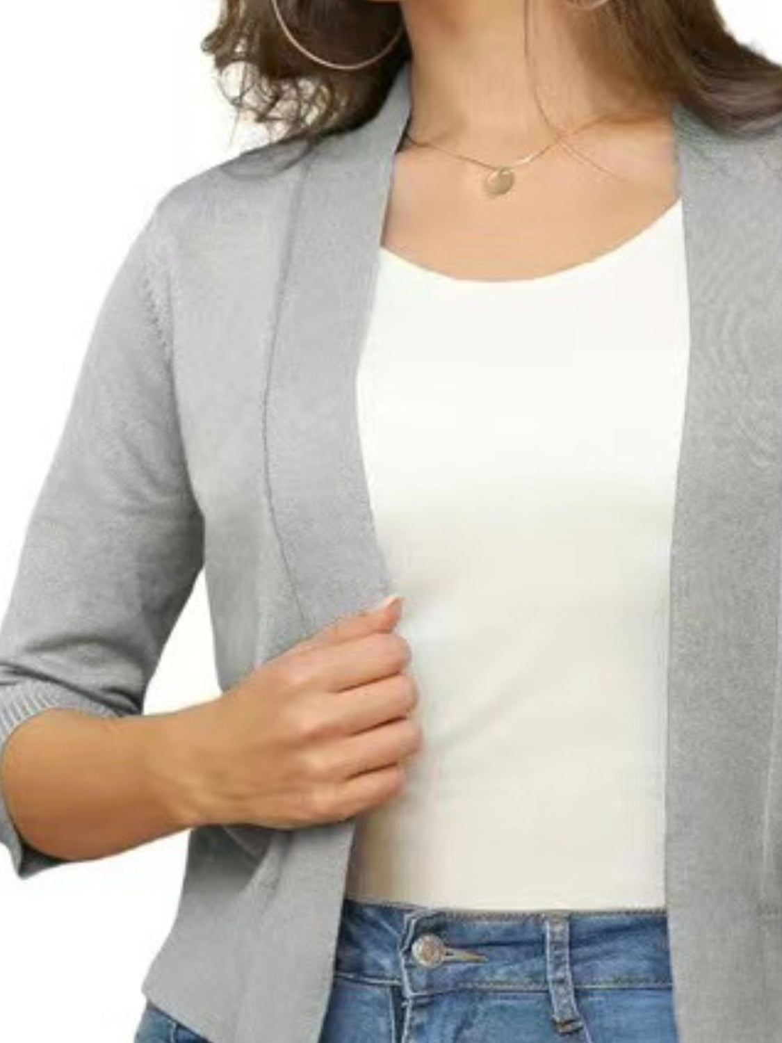 Open Front Knit Sweater