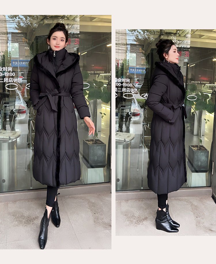 Stitching Elegant Slim Large Cotton-padded Clothes