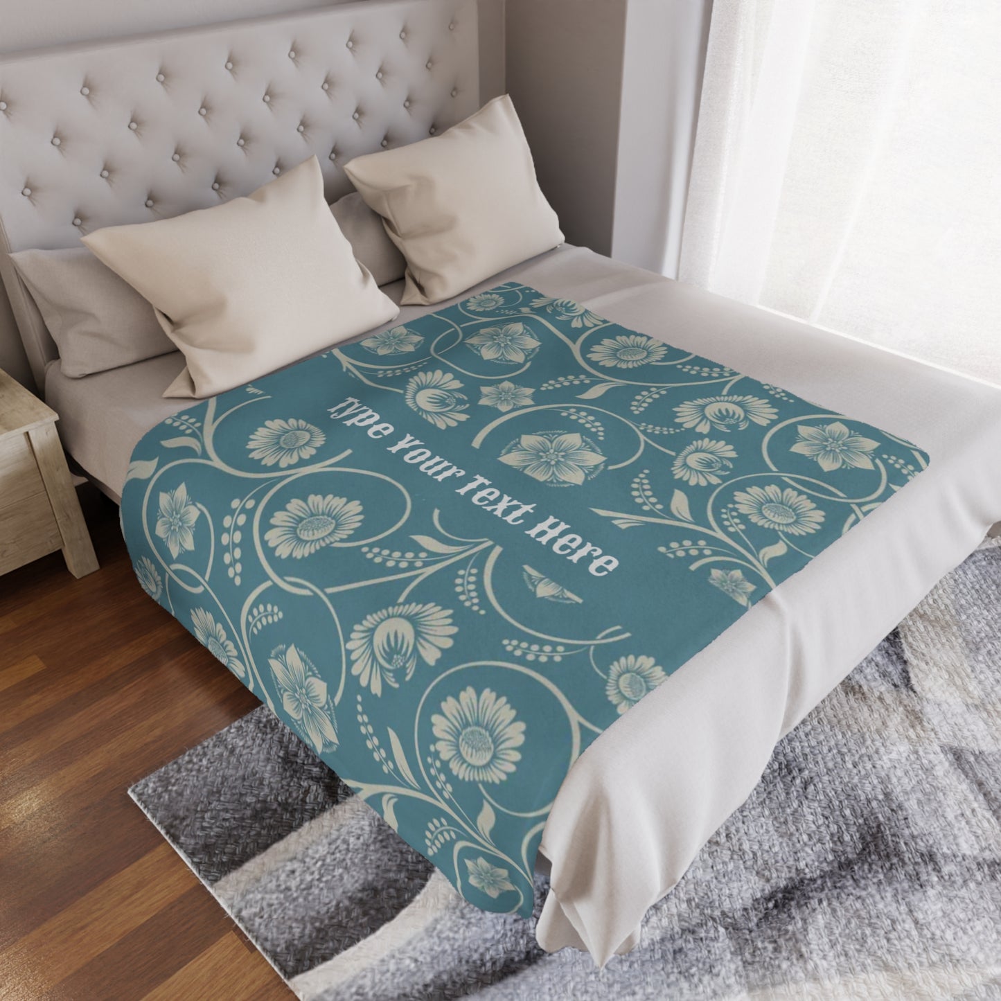 Microfiber Blanket - Personalize With Floral Designs