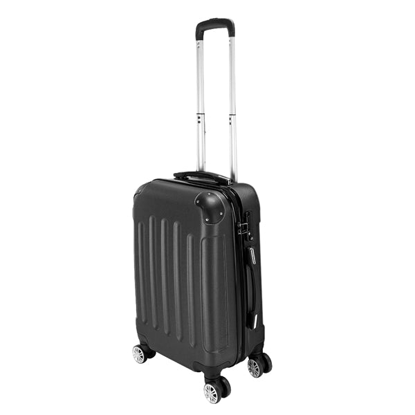 3-in-1 ABS Trolley Case 20 Inches-24 Inches-28 Inches Black  - FREE USA SHIPPING