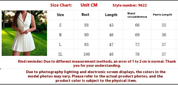 Women's Sleeveless Large Lapel Fashion Casual Set Two-piece Suit