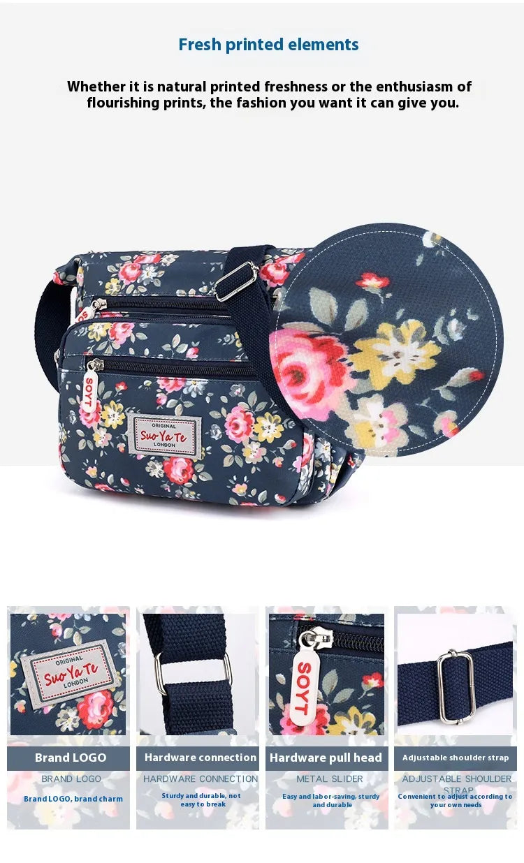 Printed Shoulder Bag Lightweight Outdoor Simplicity Travel