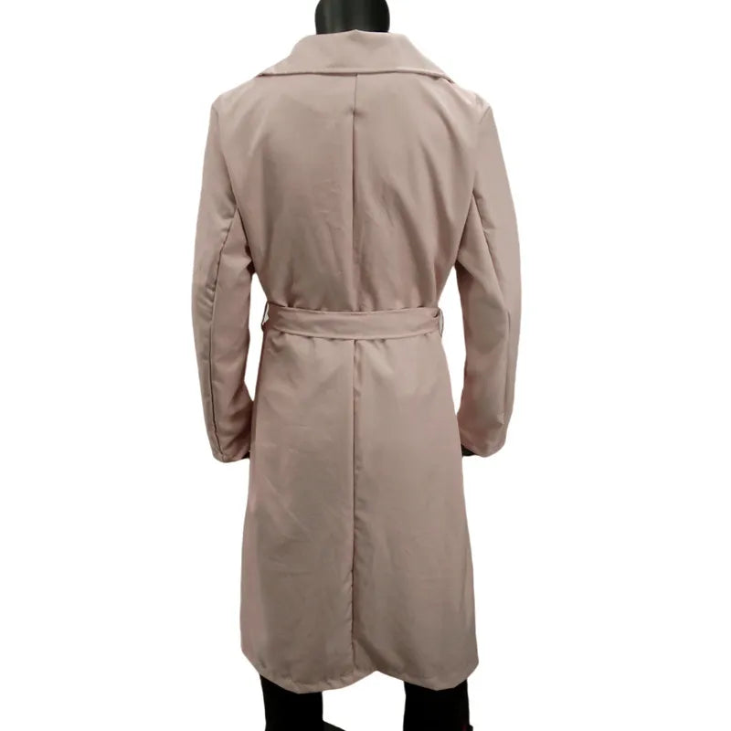 Women's Coat Plus Size Trench Coat Tie-front Top