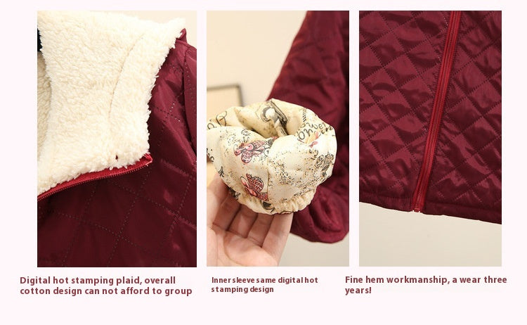 Winter Korean Style Thin Hood Long Sleeve Cotton Clothes Coat For Women