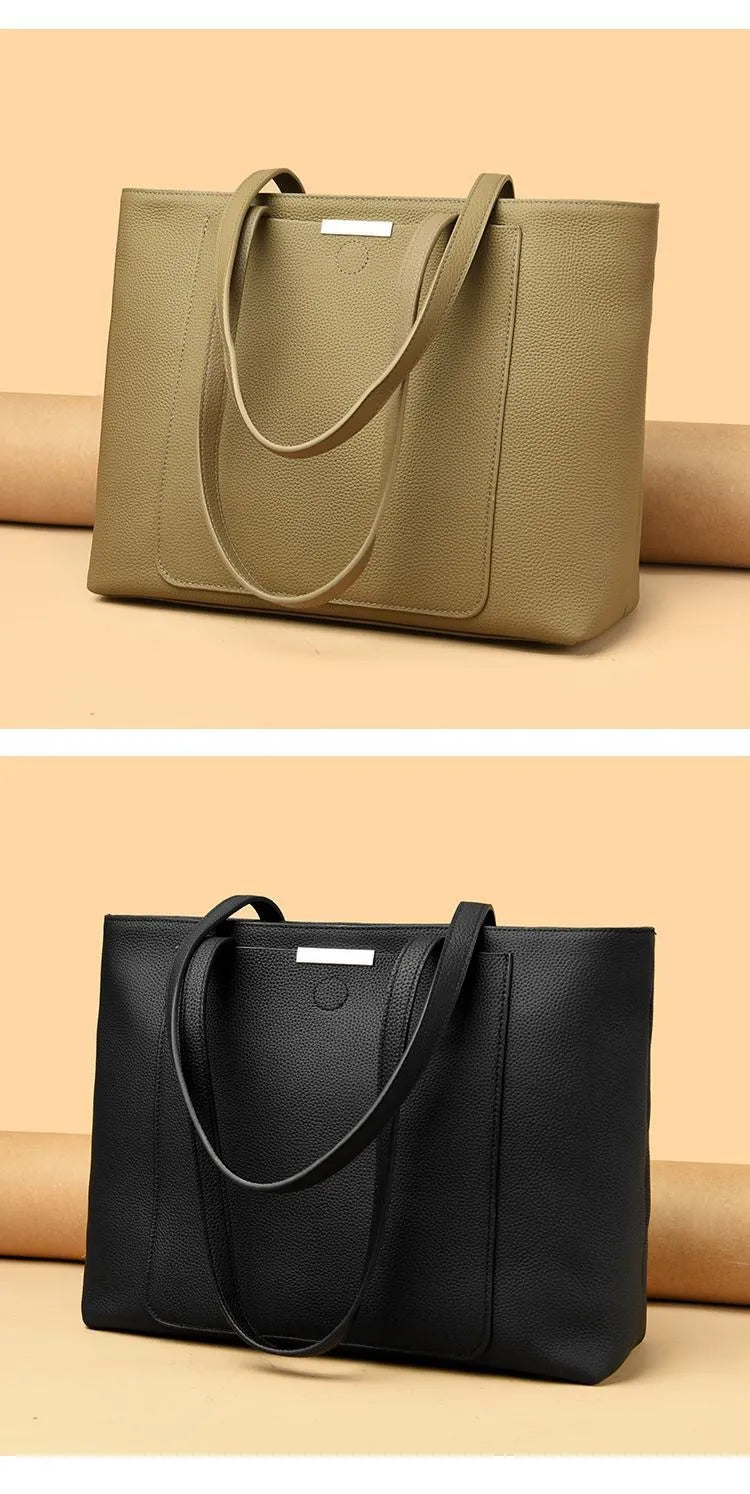 Tote Bag Women's Large Capacity Leather Shoulder Bag