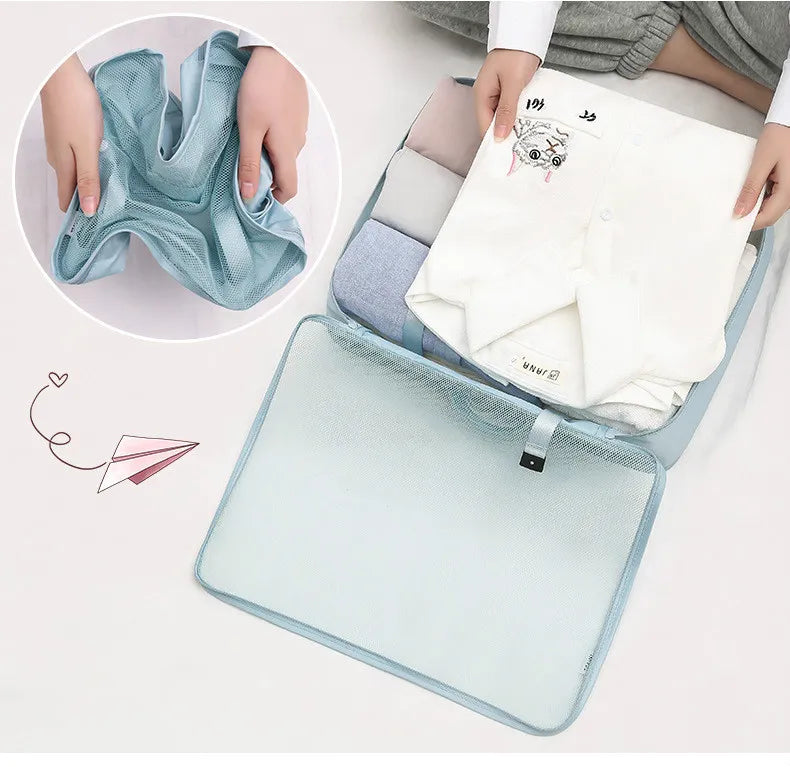 8-piece Set Luggage Divider Bag Travel Storage Clothes Underwear Shoes Organizer Packing Cube Bag