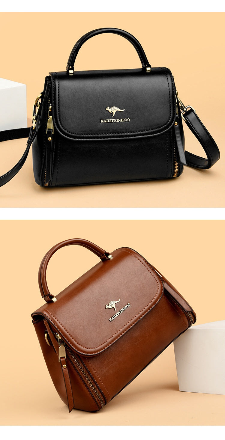 Retro High-end Textured Tote And Shoulder Bag