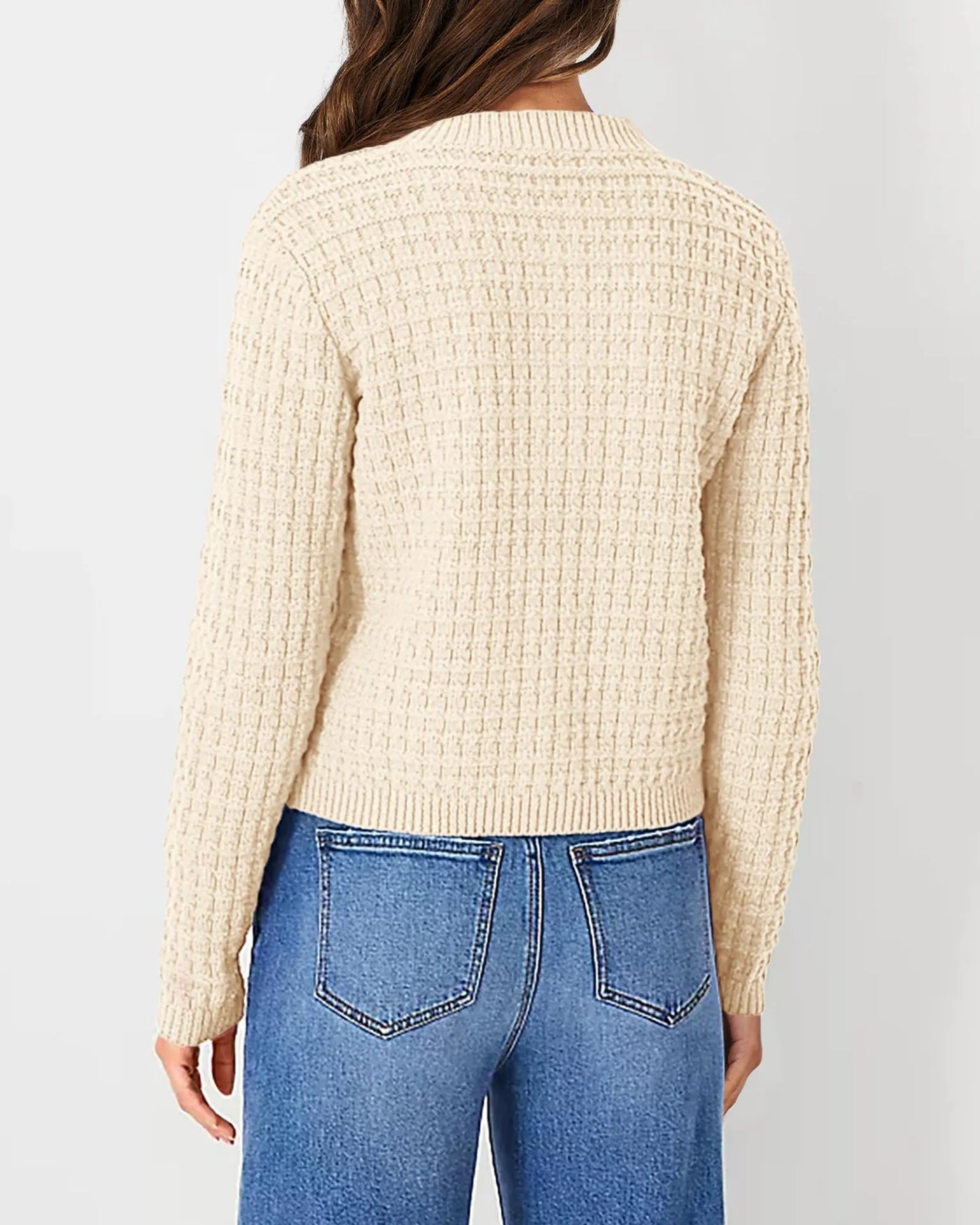 Women's Solid Color Commute Knitted Cardigan Casual Sweater Coat